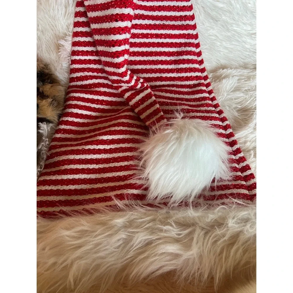 Christmas‎ Eve Santa Hat Lot Large Red Buffalo Plaid Leopard Stripe Fun Unique